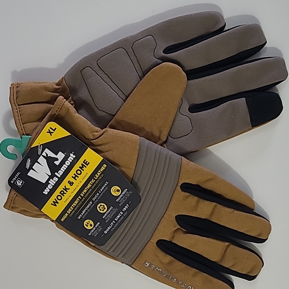 Wells Lamont Men's Wearpower Synthetic Hybrid Duck Canvas Work Gloves, XL - Picture 4 of 5